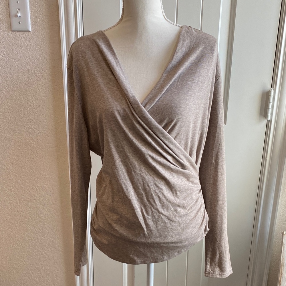 4/$20 light brown long sleeve top